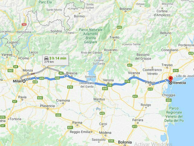como-ir-desde-milan-venitia-autopista-recorrido-de-distancia