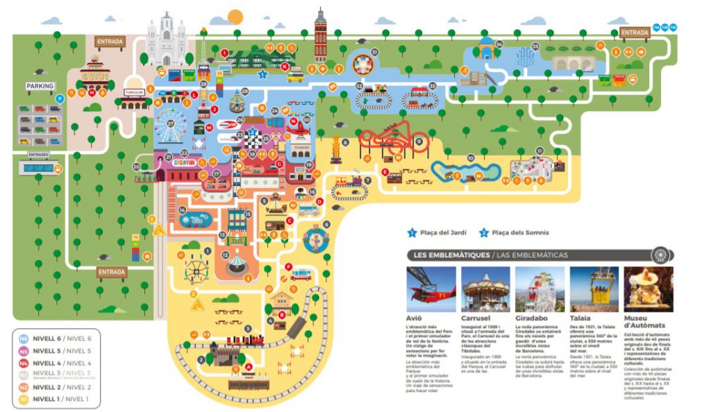 Mapa de las atracciones