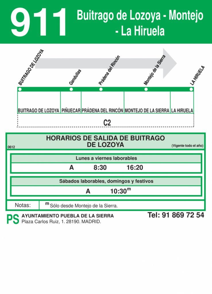 llegar a la Hiruela desde Madrid