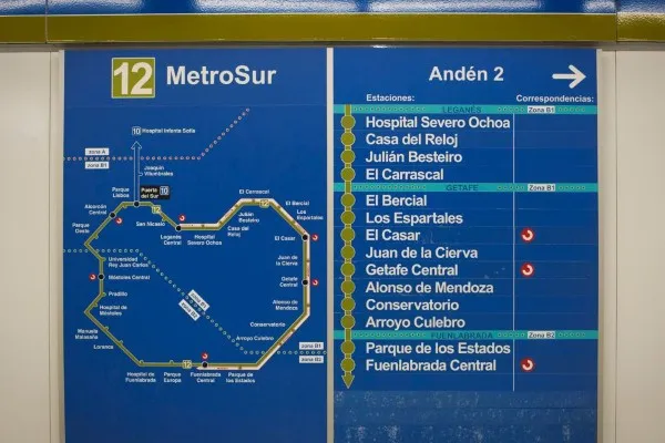 llegar a Fuenlabrada en metro