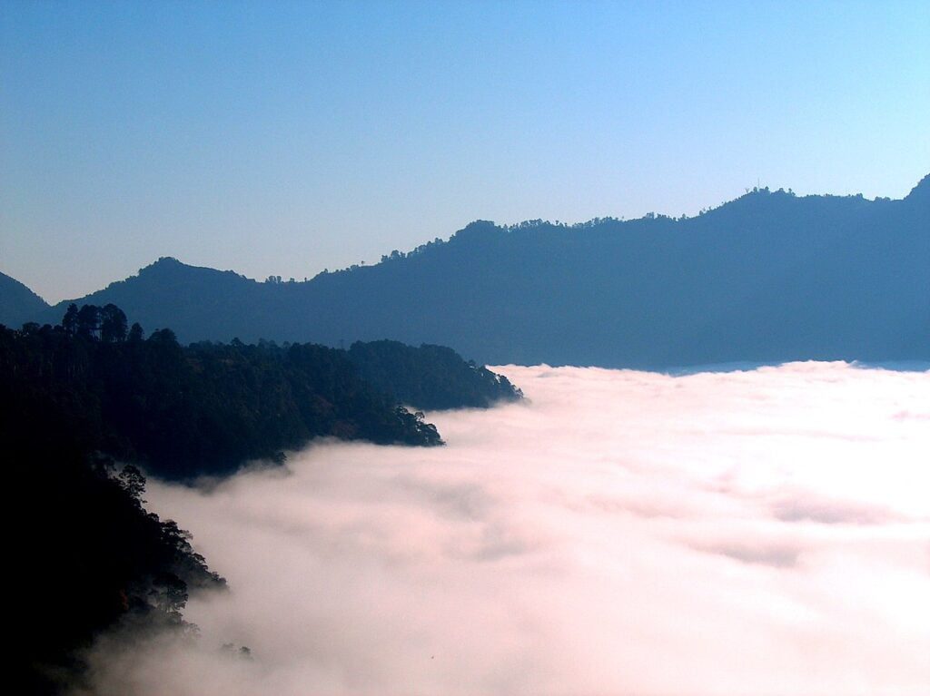 mar de neblina en Zacatlán