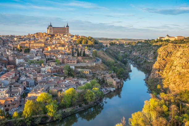 Toledo, Spain old town city skyline.